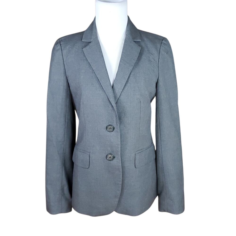 J. Crew Gray Preppy Ivy League Blazer Jacket Super 120s 100% Wool 23346 Sz 2